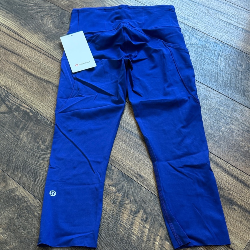 lululemon athletica Blue Leggings cropped high rise